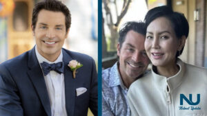 Brennan Elliott wife Camilla Row smiling in a portrait photo